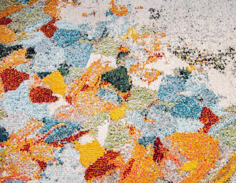 Unique Loom Chromatic Collection Modern Colorful Floral & Vibrant Abstract Area Rug For Any Home DÃ©cor (3' 3 x 5' 3 Rectangular, Multi/ Beige) - Image 4